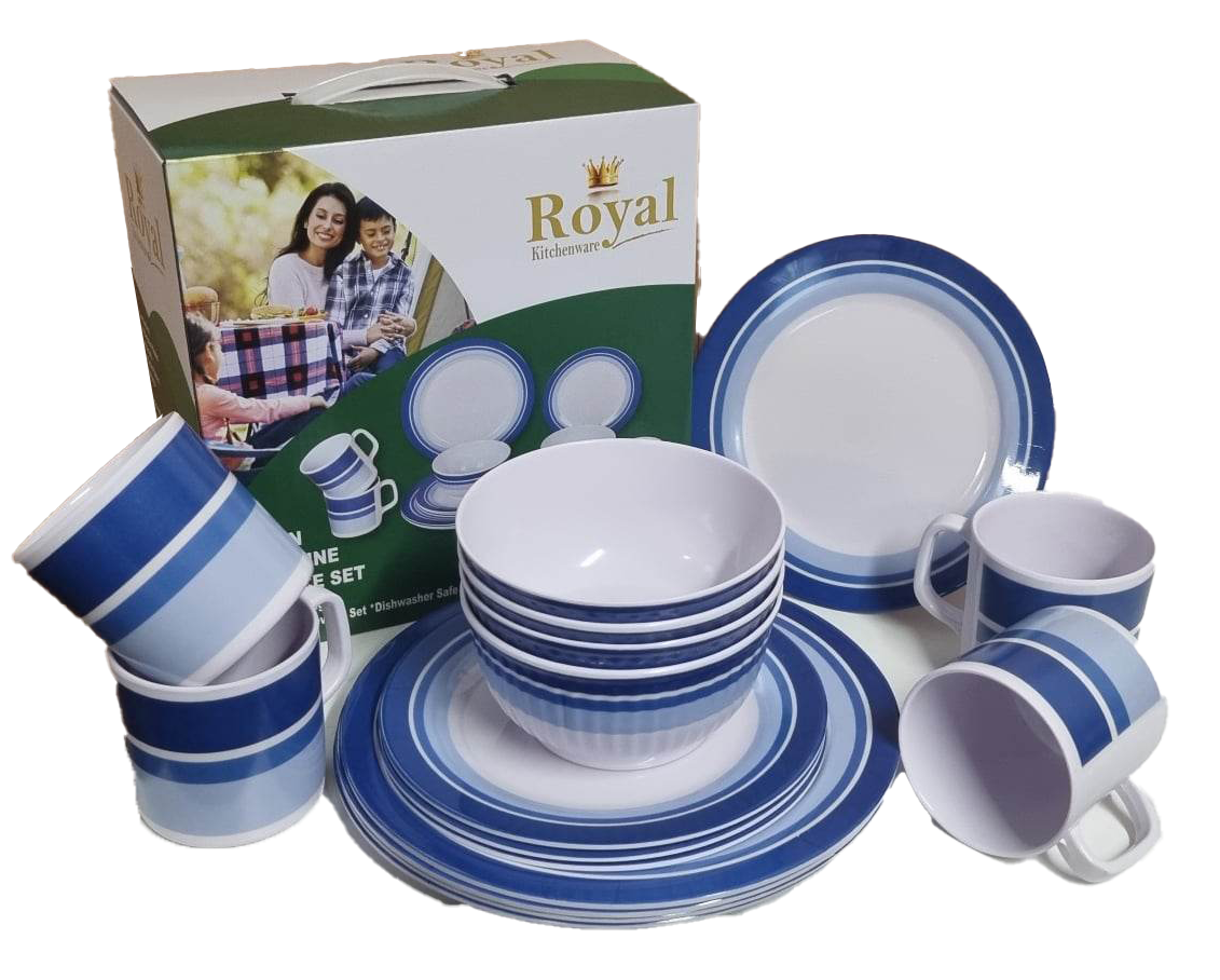 Mela, mine 16 piece dinner set blue