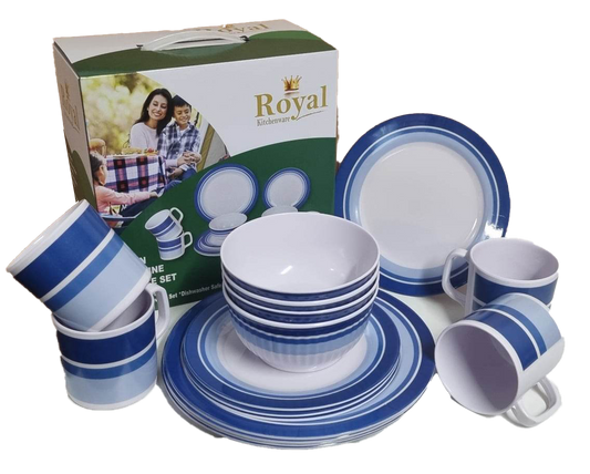 Mela, mine 16 piece dinner set blue