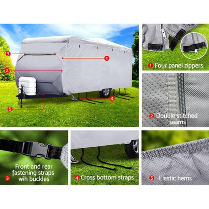 14-16ft Caravan Cover 4 Layer UV Water Resistant - Leisure Outdoors