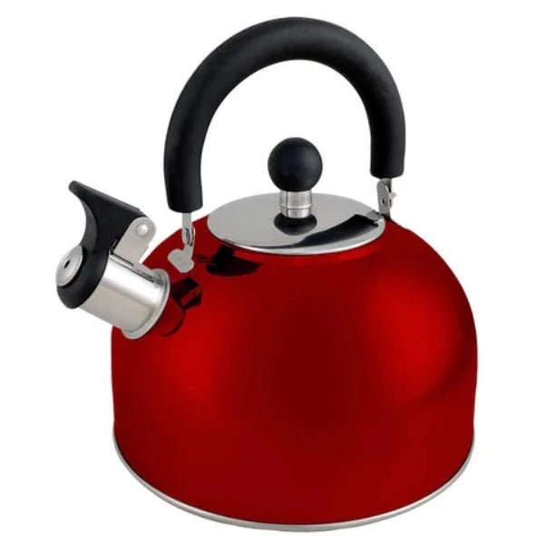 2.5LT Whistling Camping Stovetop Kettle - Red - Leisure Outdoors