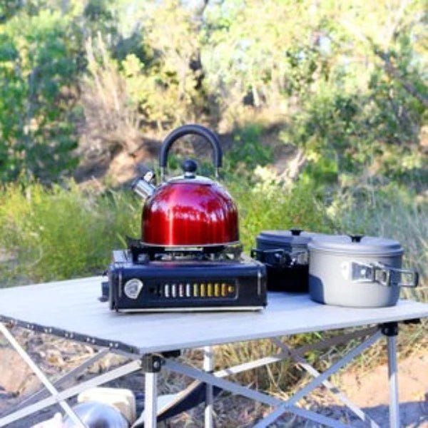 2.5LT Whistling Camping Stovetop Kettle - Red - Leisure Outdoors