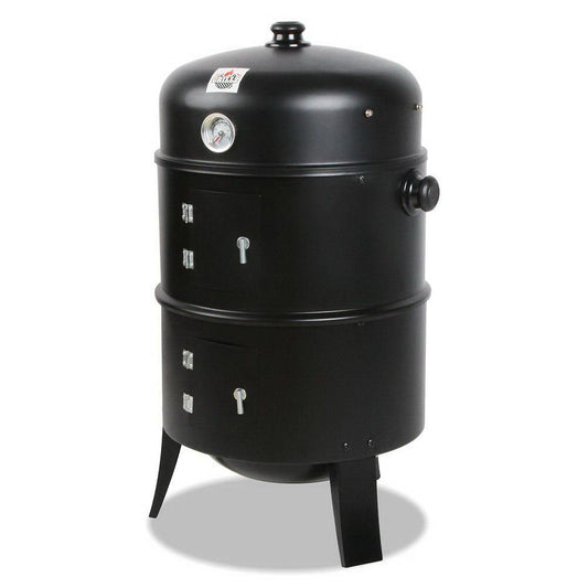 3-in-1 Charcoal BBQ Smoker - Leisure Outdoors