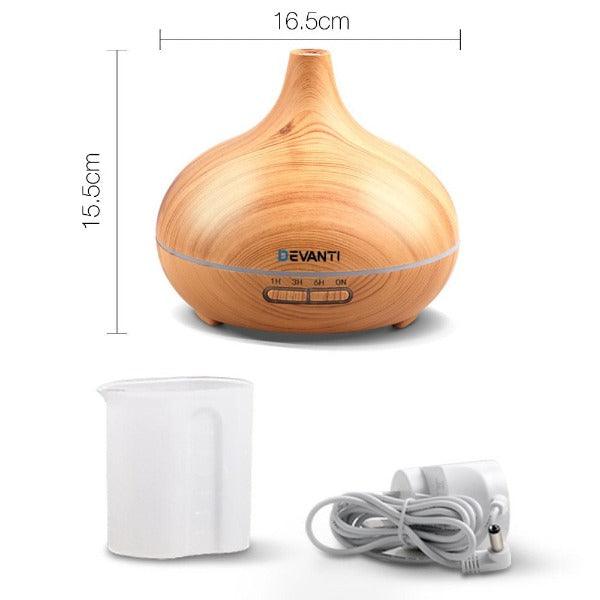 4 in 1 Aroma Diffuser - Aromatherapy Humidifier Purifier - Light Wood - Leisure Outdoors