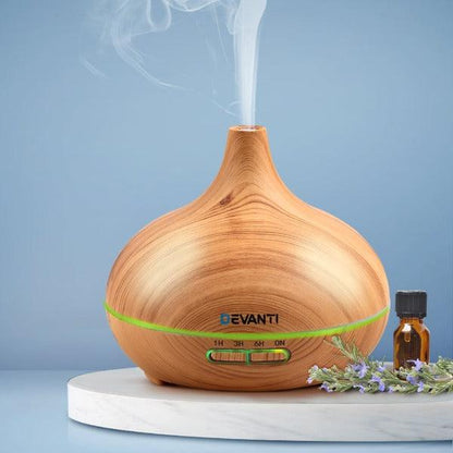 4 in 1 Aroma Diffuser - Aromatherapy Humidifier Purifier - Light Wood - Leisure Outdoors