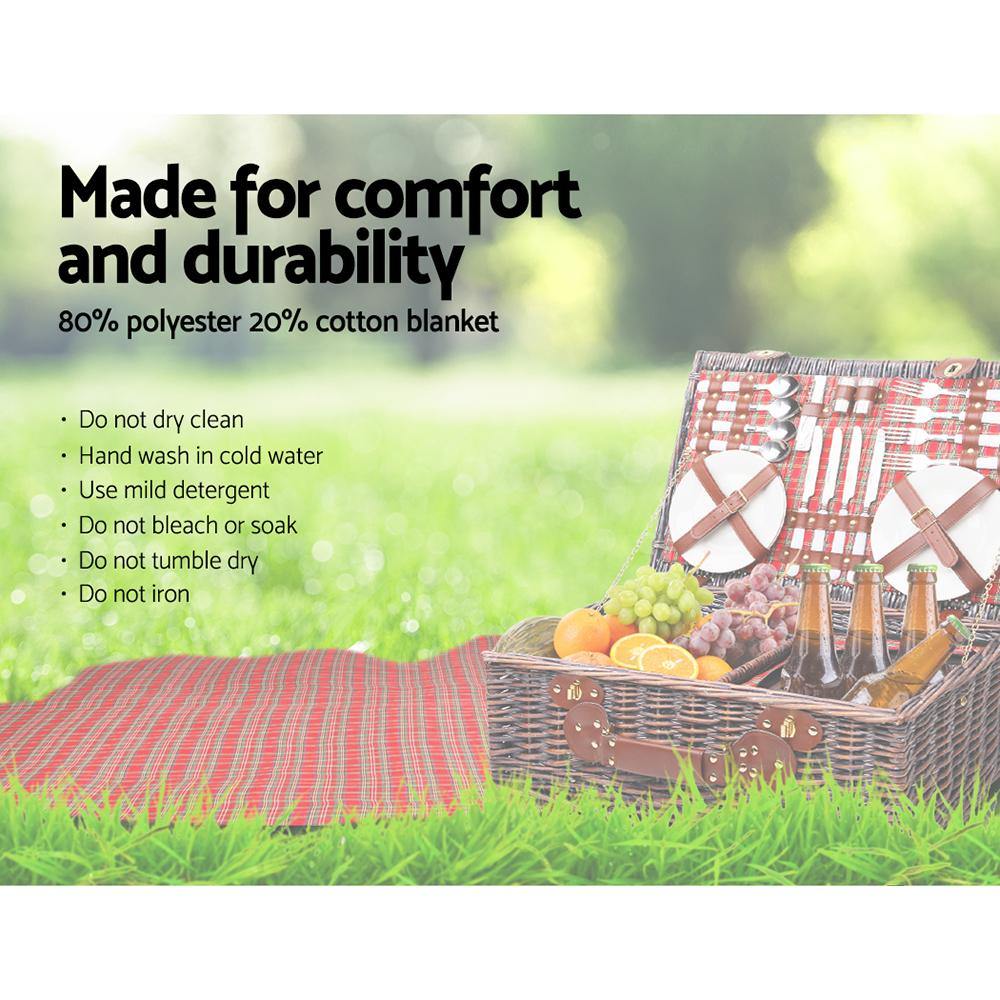 4 Person Outdoor Picnic Basket - Leisure Outdoors