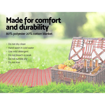 4 Person Outdoor Picnic Basket - Leisure Outdoors