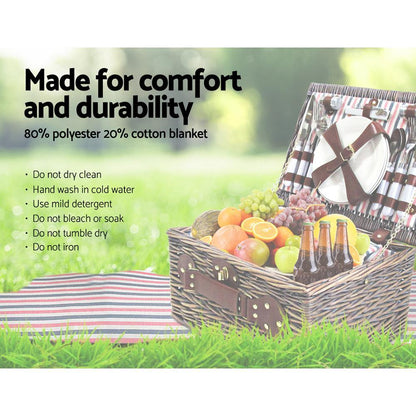 4 Person Outdoor Picnic Basket - Leisure Outdoors