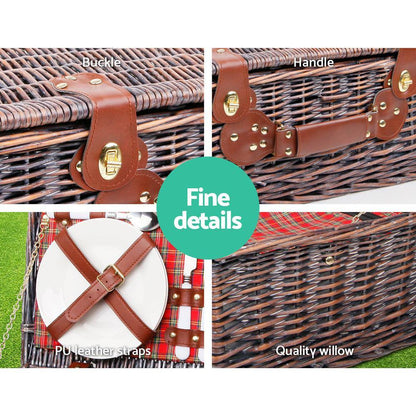 4 Person Outdoor Picnic Basket - Leisure Outdoors