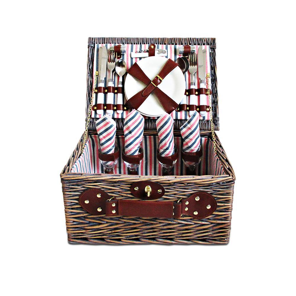 4 Person Outdoor Picnic Basket - Leisure Outdoors