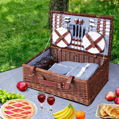 4 Person Outdoor Picnic Basket - Leisure Outdoors