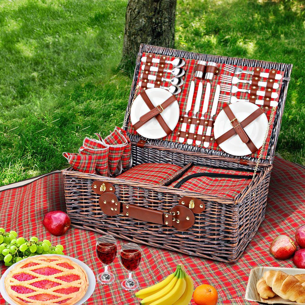 4 Person Outdoor Picnic Basket - Leisure Outdoors