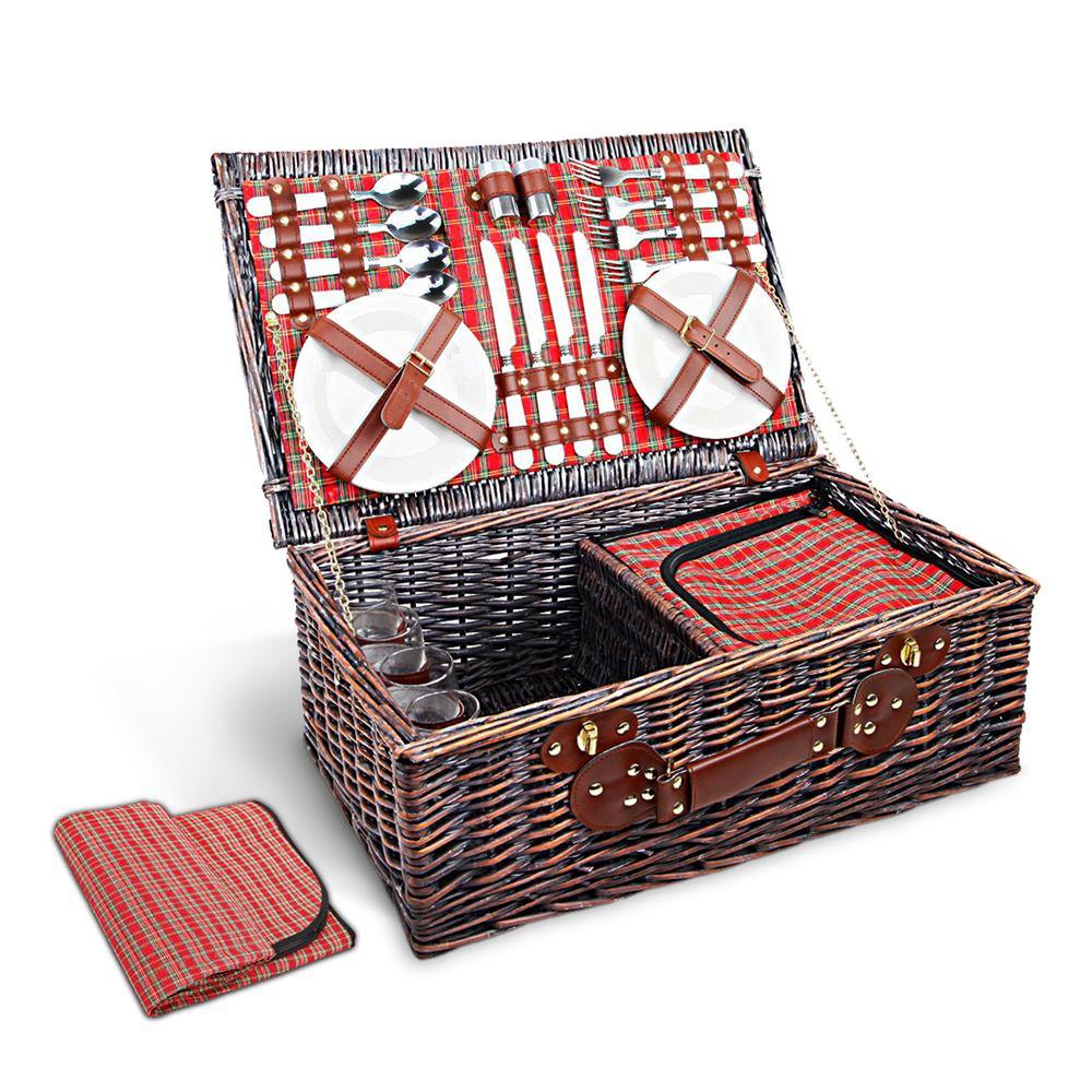 4 Person Outdoor Picnic Basket - Leisure Outdoors