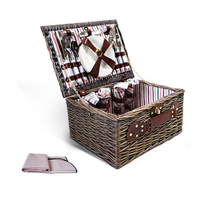 4 Person Outdoor Picnic Basket - Leisure Outdoors