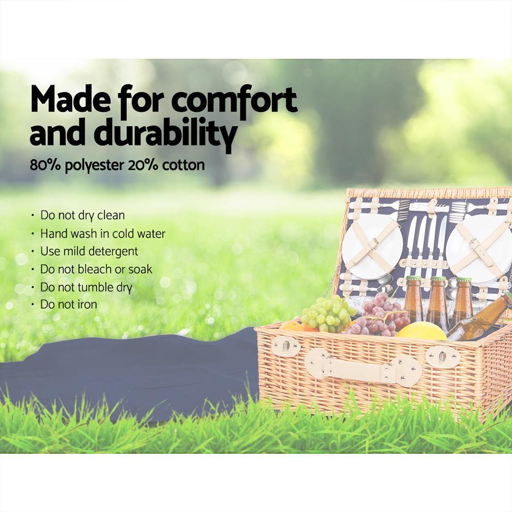 4 Person Outdoor Picnic Basket With Cheese Board - Leisure Outdoors