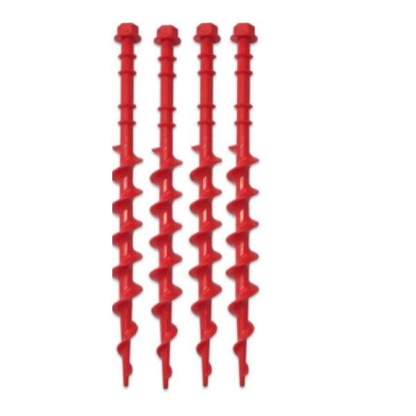 5 Piece - Screw Peg Large And Hex Drill Adaptor - Leisure Outdoors