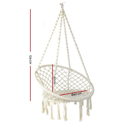 Hanging Swing Chair Hammock - Cream