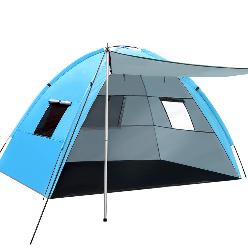 Weisshorn Camping Tent Beach Tents Hiking Sun Shade Shelter Fishing 2-4 Person - Leisure Outdoors