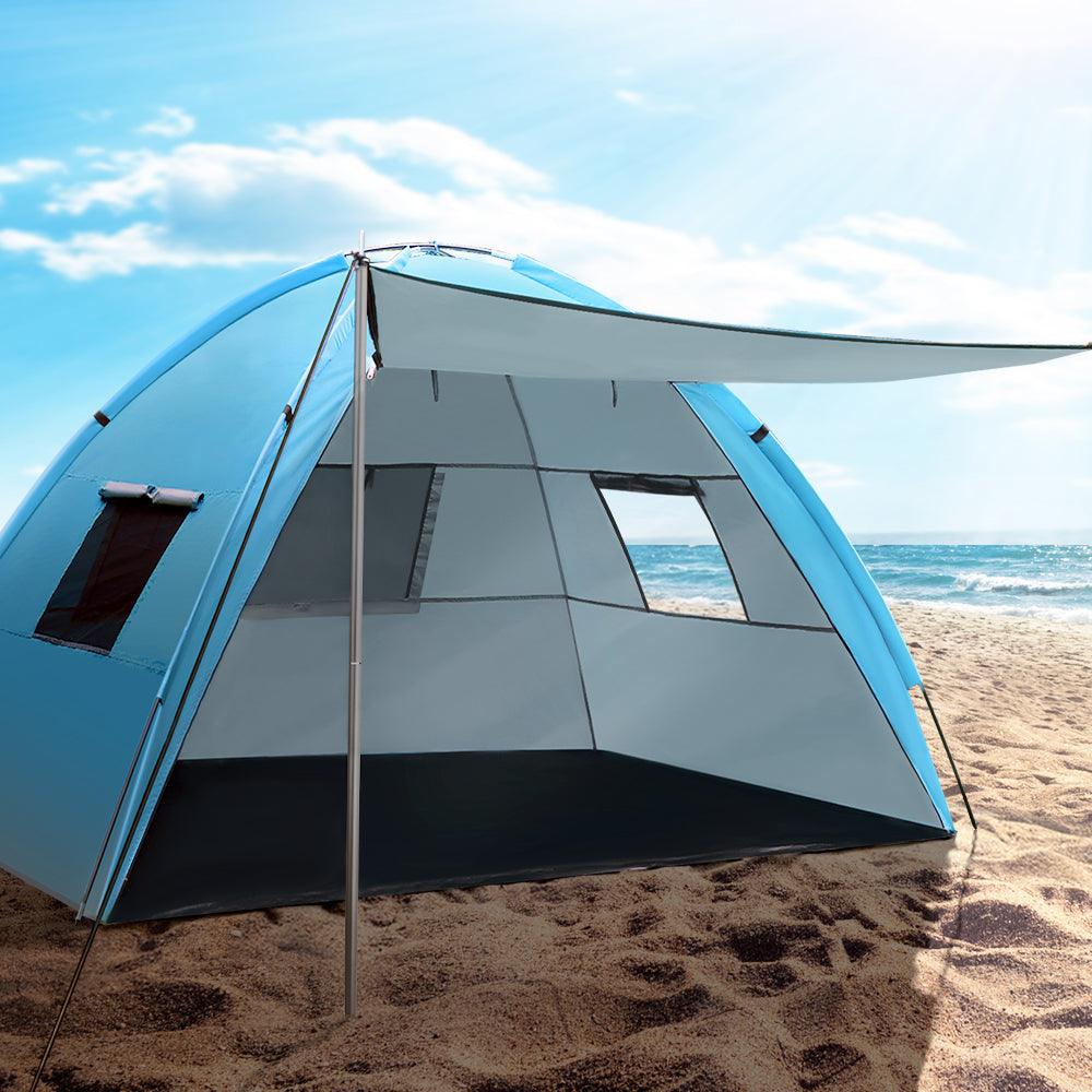 Weisshorn Camping Tent Beach Tents Hiking Sun Shade Shelter Fishing 2-4 Person - Leisure Outdoors