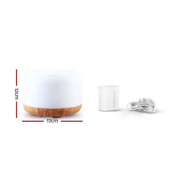 Aroma Diffuser LED Night Light - Aromatherapy Humidifier Purifier - Light Wood Grain - Leisure Outdoors