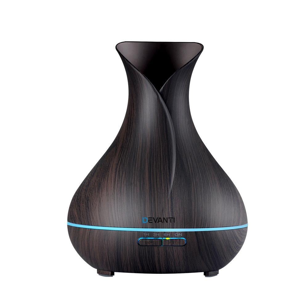 Aromatherapy Aroma Humidifier Essential Oil Diffuser - Dark Wood - Leisure Outdoors