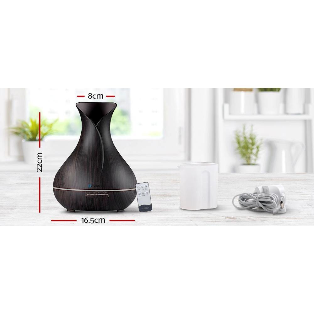 Aromatherapy Aroma Humidifier Essential Oil Diffuser - Dark Wood - Leisure Outdoors