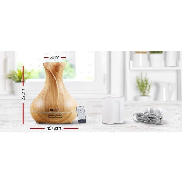 Aromatherapy Aroma Humidifier Essential Oil Diffuser - Light Wood - Leisure Outdoors