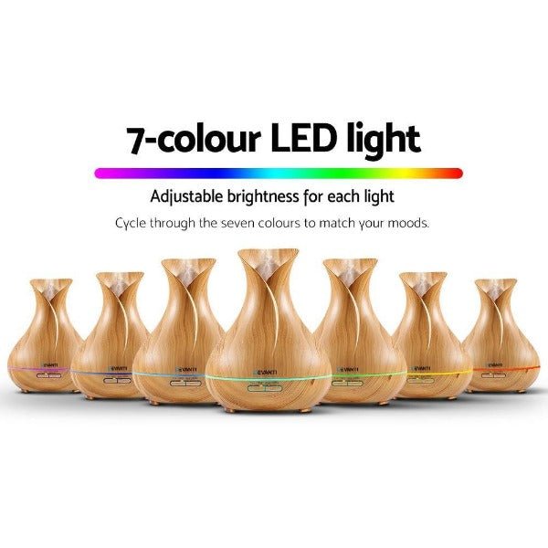 Aromatherapy Aroma Humidifier Essential Oil Diffuser - Light Wood - Leisure Outdoors