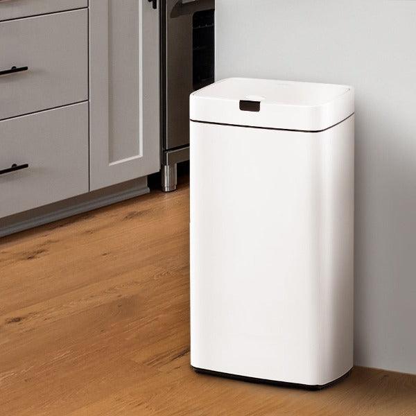 Automatic Motion Sensor Rubbish Bin 45L - White - Leisure Outdoors