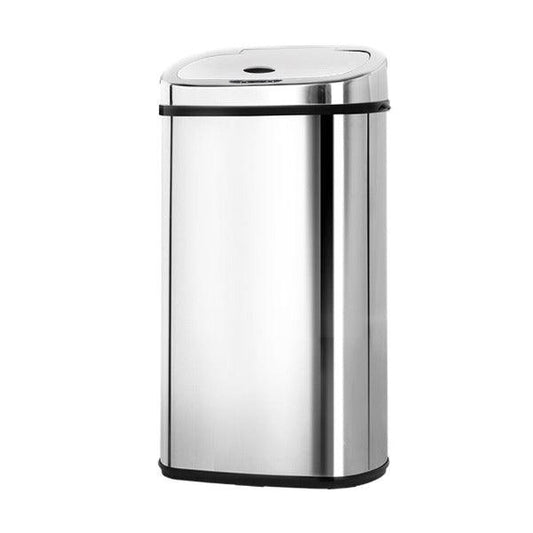 Automatic Motion Sensor Rubbish Bin 50L - Stainless Steel - Leisure Outdoors