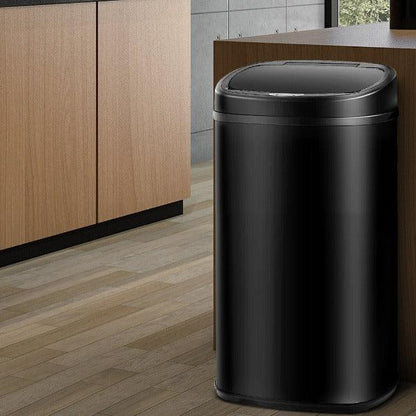 Automatic Motion Sensor Rubbish Bin 58L - Black - Leisure Outdoors