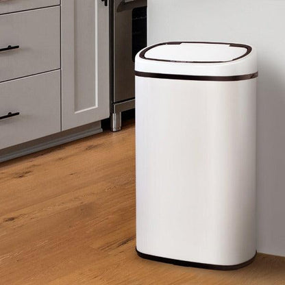 Automatic Motion Sensor Rubbish Bin 58L - White - Leisure Outdoors