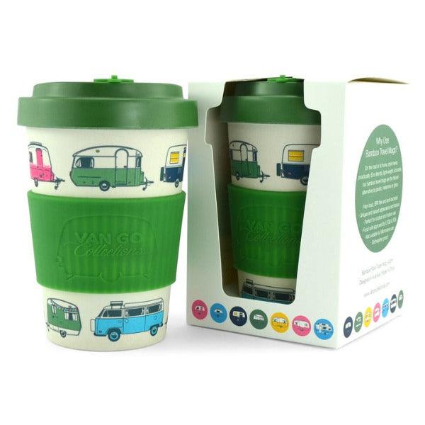 Bamboo Travel Mug 400ml - The Iconic Collection Classic Green - Leisure Outdoors