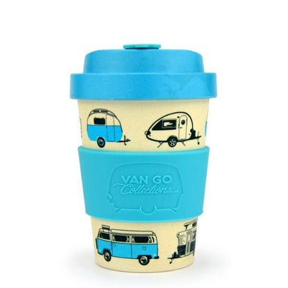 Bamboo Travel Mug 400ml - The Iconic Collection Pale Blue - Leisure Outdoors