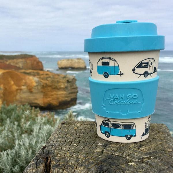 Bamboo Travel Mug 400ml - The Iconic Collection Pale Blue - Leisure Outdoors