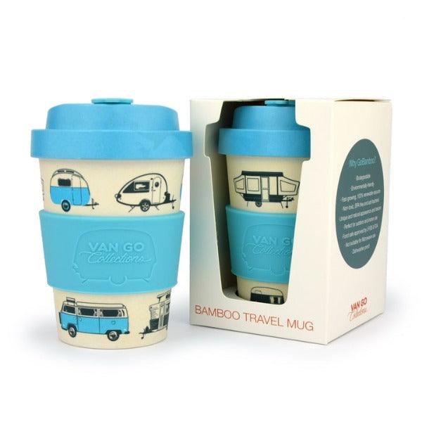 Bamboo Travel Mug 400ml - The Iconic Collection Pale Blue - Leisure Outdoors