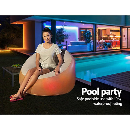 Bestway Inflatable Seat Sofa LED Light Chair Outdoor Lounge Cruiser - Leisure Outdoors