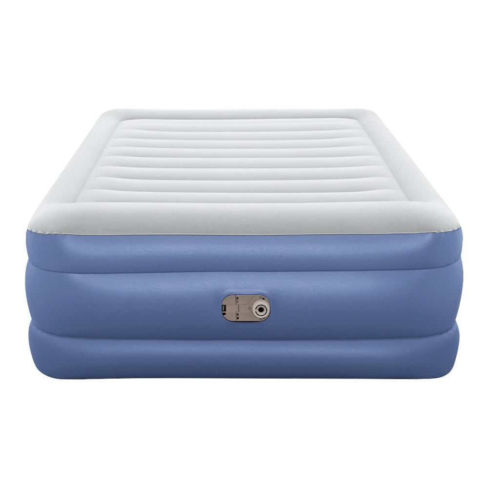 Bestway Queen Air Bed Inflatable Mattress Sleeping Mat Battery Built-in Pump - Leisure Outdoors