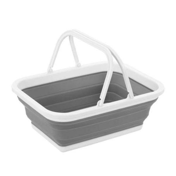 Camping / Caravan Collapsible Silicone 5 Piece set - Dish Drainer - Bucket - Cutting Board - Basket - Strainer - Leisure Outdoors