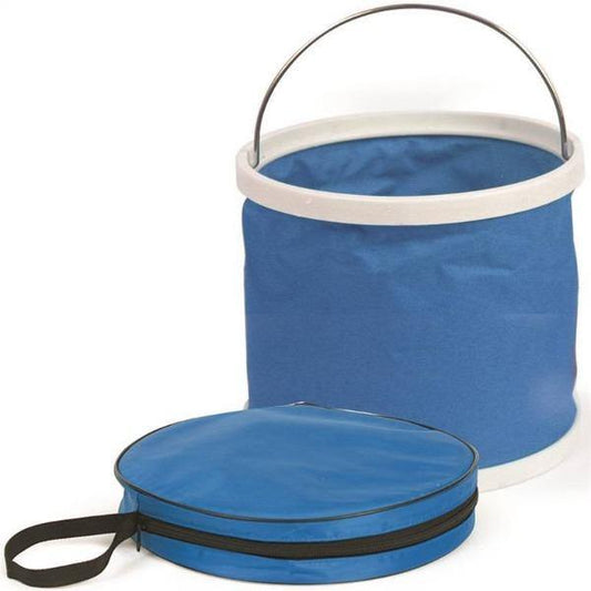 Camping Collapsible Foldable Bucket - Blue - Leisure Outdoors