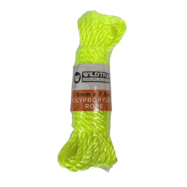 Camping Polypropylene Rope 6MM x 7.5M - Leisure Outdoors