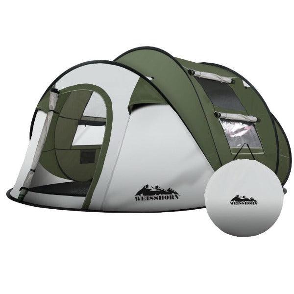 Camping Pop Up Dome Tent - 5 Person - Leisure Outdoors