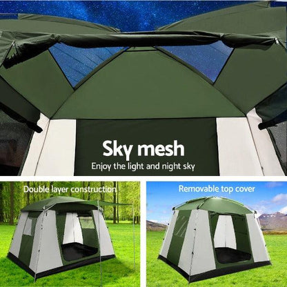 Camping Pop Up Tent - 6 Person - Leisure Outdoors