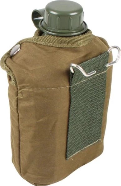 Canteen Army Green with Cover Bottle - 1 Quart - Leisure Outdoors