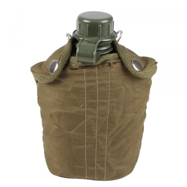 Canteen Army Green with Cover Bottle - 1 Quart - Leisure Outdoors