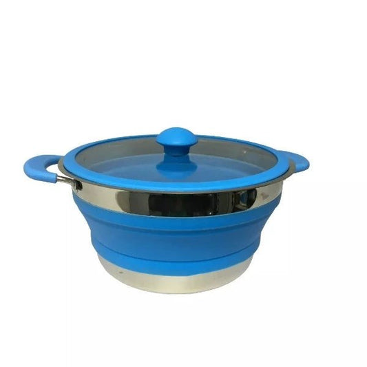 Collapsible 1.5L Saucepan With Lid - Blue