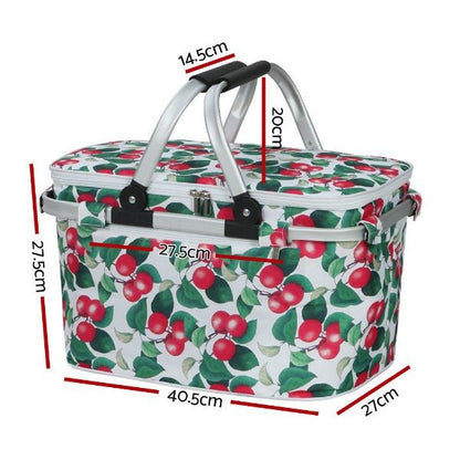 Collapsible Insulated Picnic Cooler Carry Basket - Bloom