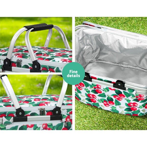 Collapsible Insulated Picnic Cooler Carry Basket - Bloom