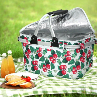 Collapsible Insulated Picnic Cooler Carry Basket - Bloom