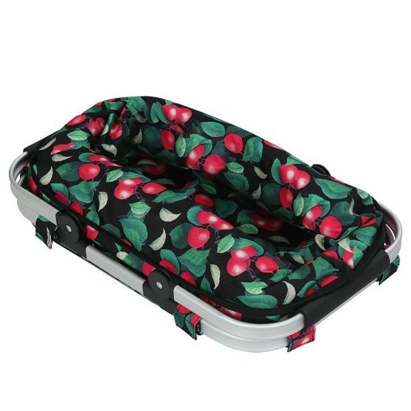 Collapsible Picnic Carry Basket - Cherry - Leisure Outdoors