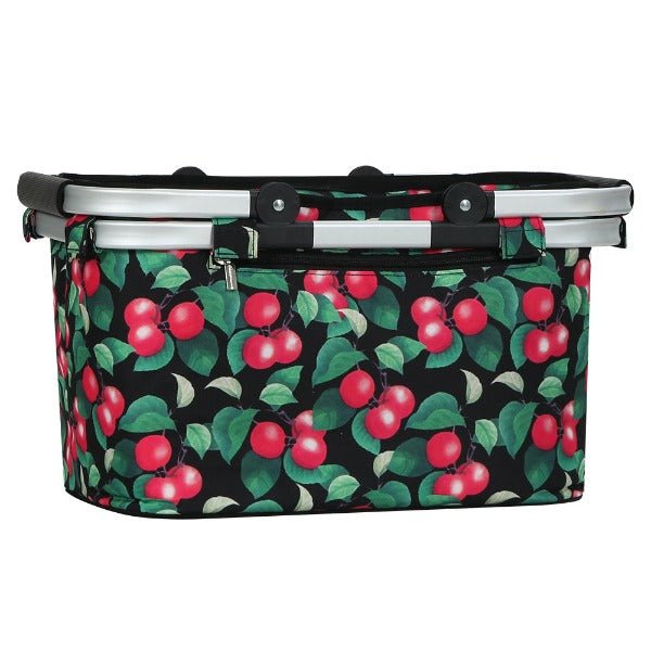 Collapsible Picnic Carry Basket - Cherry - Leisure Outdoors